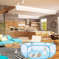 Hamster Foldable Exercise Playpen, Breathable and Transparent Pet Playpen, Indoor/Outdoor Cage Small Animal Fence for Sy