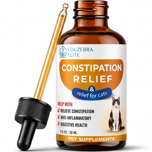 EDUZEBRA Cat Constipation Relief, Constipation Relief for Cat, Cat Laxative Constipation Relief, Cat Stool Softener, Cat Laxative, Promotes Digestive Health.