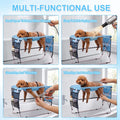 Pet Grooming Hammock for Small Dogs Cats Under 30 lbs, Stainless Steel Bracket, 30-Pound Weight Capacity, Foldable Dog C