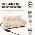 Indoor Heated Cat Sofa, Heated Dog Bed for Small Dogs,Plush Bolster Sleeper