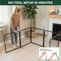FXW Rollick Unleashed Dog Playpen for Indoor, Yard, RV Camping, 24 inch 8 Panels for Small and Puppy Dogs, Black│Patented