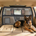 benut 52" Wide Dog Car Barrier with Window & Steel Frame, Universal Fit for Cars, Sedans,SUVs,and Trucks, Car Barrier for Escape-Proof, Vehicle Gate for Dog Travel