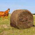 TONGMO 5x5 ft Round Bale Hay Net for Horses & Livestock - Slow Feeder Hay Nets with 2 inches Hole