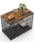 GooComfy Dog Crate Topper for 36'' Dog Cage, Dog Kennel Topper Wood Countertop, Foldable Dog Crate Table Top (Crate Not Include)