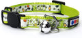 Pawtitas Glow in the Dark Cat Collar with Breakaway Safety Buckle & Bell Adjustable Kitten Collar