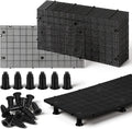 10 Pcs Aquarium Divider Grid Egg Crate with 60 Brackets,Fish Tank Plastic