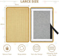 Cat Scratcher for Couch, Cat Scratching Mat Furniture Protector, 2 Pack 23.6" x 15.7" Sisal Cat Scratch Pad with Catnip, Natural Sisal Scratching Board for Indoor Cats, Natural Color