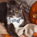 LLHK 4 Pack Halloween Cat Collar with Bow Tie and Bell,Breakaway Kitten Collar for Girl Boy Cats,Adjustable 7-12inch,for