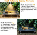 Bearded Dragon Basking Platform,Reptile Hide Cave with Slate Rock,S