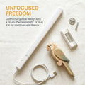 Bird Cage LED Light 3 Color Modes, USB Rechargeable, Adjustable Brightness