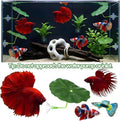 4PCS Betta Fish Leaf Hammock, Betta Fish Bed Leaf Hammock, Soft Aquarium Decor Plastic Plants, Betta-Fish Tank Decoratio