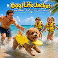 Dog Life Jacket - High Buoyancy Dog Swim Vest with Chin Rest, Reflective Dog Float Jacket with Rescue Handle, Adjustable