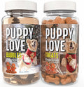 Puppy Love: Treat Play Love Duo - Gingerbread - 4oz Scented Bubbles & 1.78oz Flavored Treats - Dog Interactive Toy & Cru