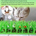 Palksky Silicone Grass Mat for Cats, Slow Food Cat Grass Mat for Indoor Cats, Foraging Snuffle Mat for Dog/Cat, Interactive Enrichment Cat Mat, green