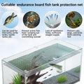 Colingmill 2 Pcs Aquarium Acrylic Glass Canopy Set Cuttable Aquarium Fish Tank Cover, Anti-Jump Net with Clips,29 x 12 I