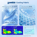 ZOMISIA Premium Cooling Blanket for Large Dogs - Q-MAX>0.5 Breathable Washable Dog Cooling Mat, Travel Soft Pet Summer E