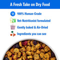 PetPlate Trail Blazin' Beef FreshBaked Dry Dog Food Grain-Inclusive, Gently Baked and Air-Dried Human Grade Dog Food, Fo