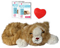 Calmeroos Plush Heartbeat Toy - Calming Anxiety Relief Toys for Puppies and Kittens - Heartbeat in a Soft Comforting Pet Plush for Dogs and Cats (Orange Stripe)