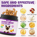 Cat Allergy Relief Chews with Omega-3 for Cats, 500 Crunchy Treats