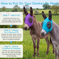 2 Pcs Mini Donkey Fly Mask with Ears Protection and Big Mesh Eye Covers