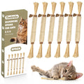 Tocirelo Silvervine Sticks Cat Toys - 6Pack Natural Cat Chew Toy Teeth Cleaning, Matatabi Dental Care Kitten Treat, Catnip Cat Teething Toys, Catmint Silver Vine Sticks for Bored Indoor Kitty