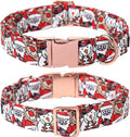 Lionet Paws Christmas Dog Bowtie Collar - Cute Cotton Adjustable Winter Dog Collar with Bowtie for Small Medium Large Do