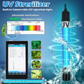 TARARIUM Aquarium Filter U-V for 20-75 Gallon, 200GPH Fish Tank Filter w/ 5W U-V Light Green Clean Machine Submersible P
