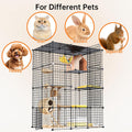 Oneluck Extra Large Cat Cage,4-Tier Catio, DIY Metal Cat Enclosure with Platforms,55 Inch Indoor Cat Cage for 1-3 Cats, 