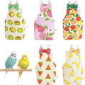5 PCS Bird Diaper, Reusable Parrot Nappy Flight Suit Washable Pet Bird Diapers with Waterproof Inner Adjustable Straps B