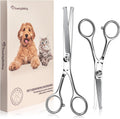 Pet Grooming Scissors Set - Round Tip Shears for Dogs & Cats