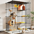 Oneluck Extra Large Cat Cage,4-Tier Catio, DIY Metal Cat Enclosure with Platforms,55 Inch Indoor Cat Cage for 1-3 Cats, 
