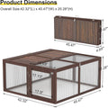 Portable Chicken Run Rabbit Hutch Folding Chicken Cage for Indoor/Outdoor,Top & Side Opening Doors Small Animal Pet Play