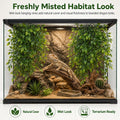 Mechpia Reptile Plants, 2 Pieces Terrarium Snake Hanging Plants Vines Decor Artificial Leaves Tank Accessories for Beard
