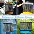 Josojoou Large Bird Cage Seed Catcher 31 x 118 inches Adjustable Soft Airy Skirt Guard Birdcage Nylon Mesh Net, Birdcage Cover Skirt Seed Guard for Parrot Parakeet Macaw Round Square Cages