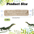 2 Pcs Bearded Dragon Hammock Reptile Lounger, Natural Seagrass Climbing Habitat Decor with Jungle Theme for Lizards, Gec