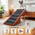 Dog Stairs & Ramp for High Bed & Couch,22.8" 6-Step Foldable Split Ottoman