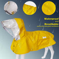 Waterproof Dog Raincoat, Adjustable Reflective Lightweight Pet Rain Clothes with Poncho Hood