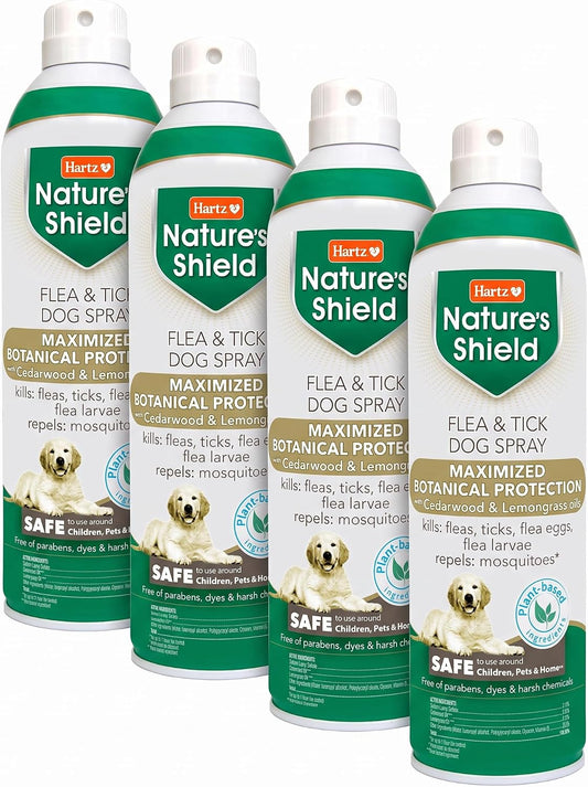 Hartz Nature’s Shield Flea & Tick Spray Treatment for Dogs, Natural and Effective Flea & Tick Prevention and Protection 