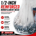 1.2 lb/ft Chain Cast Net, Throw Net with 304 Stainless Steel Chain Sinker