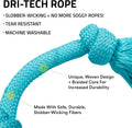 Playology Tug Rope Dog Toys for Medium Dogs - Medium, Peanut Butter Scent