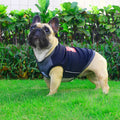 iChoue French Bulldog Summer Cooling Shirt for Dogs UV Sun Protection Vest Sleeveless Stretchy Tank Top English Pug Grey Black - Medium