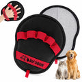 Bifobar Pet Hair Removal Glove - Red Magic Brush Electrostatic Mitt for Dogs & Cats, Reusable Grooming Gloves - Dog Hair Remover Tool with 5-Finger Design
