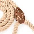Mile High Life Dog Leash Braided Cotton Rope with Leather-Reinforced Ends