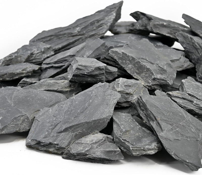 Unocho Aquarium Rock 5lb Natural Slate Stones for Fish Tank,2-4 inches