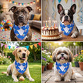 ADOGGYGO Birthday Dog Bandana with Bowtie, Blue Boy Dog Tuxedo