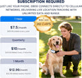 DBDD AI GPS Tracker for Dogs (White) with Virtual Fence & Real-Time Location - Waterproof Electronic Collar for Escape Artists, AI Health Monitor for Medium to Large Dogs (30lbs+), iOS & Android