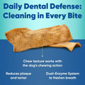 Virbac C.E.T.® Enzymatic Oral Hygiene Chews for Dogs, Large - Plaque & Tartar Control - Single Layer Beefhide with Exclusive Dual-Enzyme System & Tasty Chicken Flavor - Easy to Give Dog Dental Chew