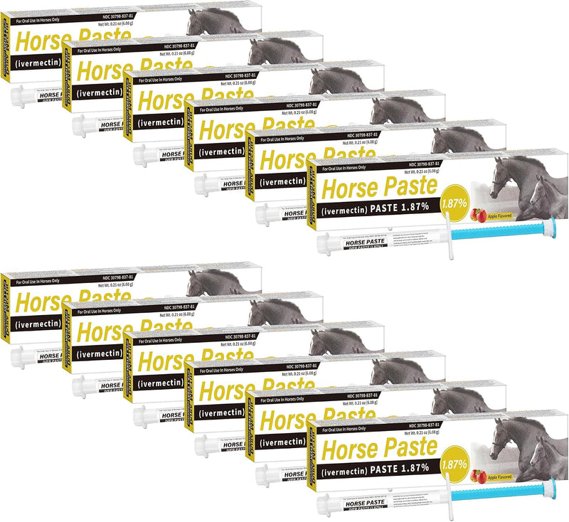 Equine Paste 1.87% – 12 Pack (6.08g) Apple Flavored Oral for Horses