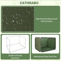 CATHRABO Dog Pee Pad Holder with High Walls,Waterproof Puppy Litter Box,Foldable Indoor Dog Potty,No Spill Pet Toilet for Small/Medium Puppy, Easy Clean,Army Green (24"x17.7"x17.7")
