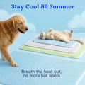 Mora Pets Dog Cooling Mat Instant Self Cooling Pad for Dogs & Cats Breathable Washable Summer Pet Cool Mat Indoor Outdoor, Puppy Cold Blanket for Floor Crate Car Travel Use Small 28'' x 22'' Blue